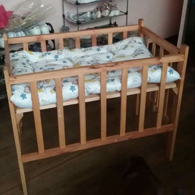 wooden crib