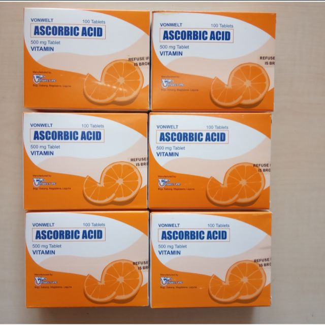 ASCORBIC ACID 500MG 100 TABLETS PER BOX AUTHENTIC | Shopee Philippines