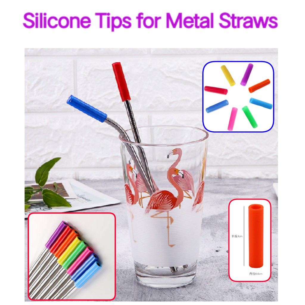 Silicone Tips for Metal Straws Eco Friendly. Shopee Philippines