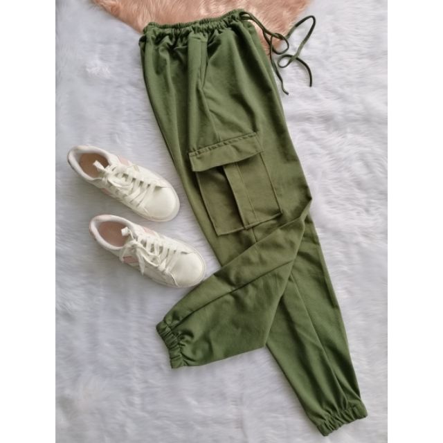 army green cargo pants women