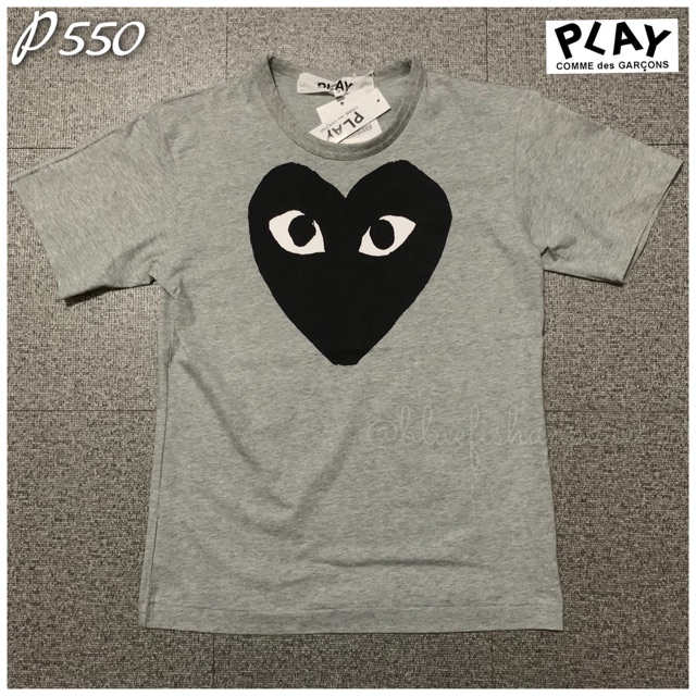 cdg big heart t shirt