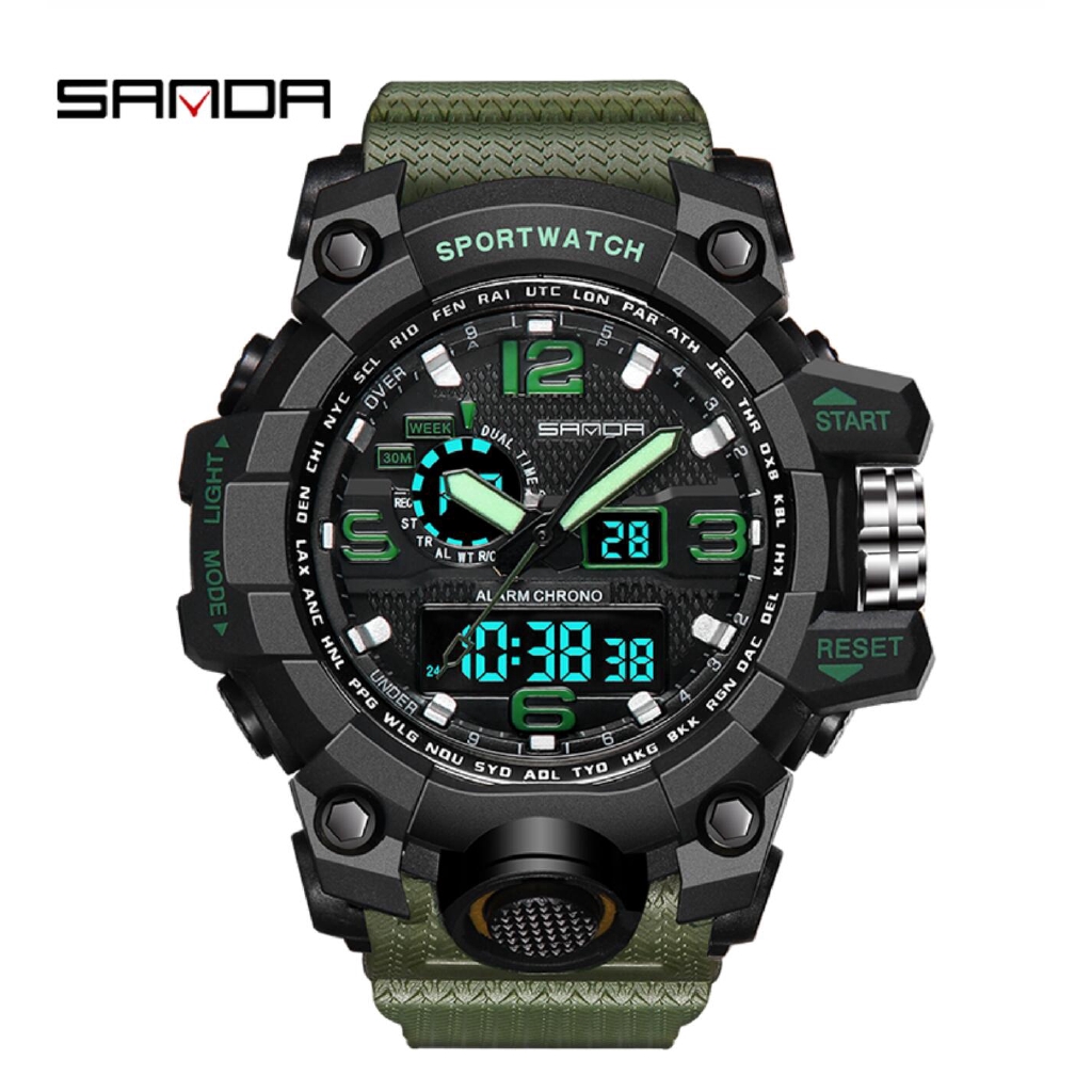 Sanda Watches Men Analog Quartz Digital Watch Waterproof Sports Watches ...