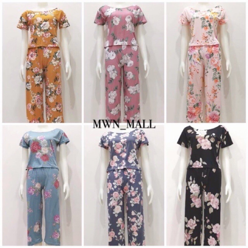 Florals Ladies Pajamas Terno | Shopee Philippines