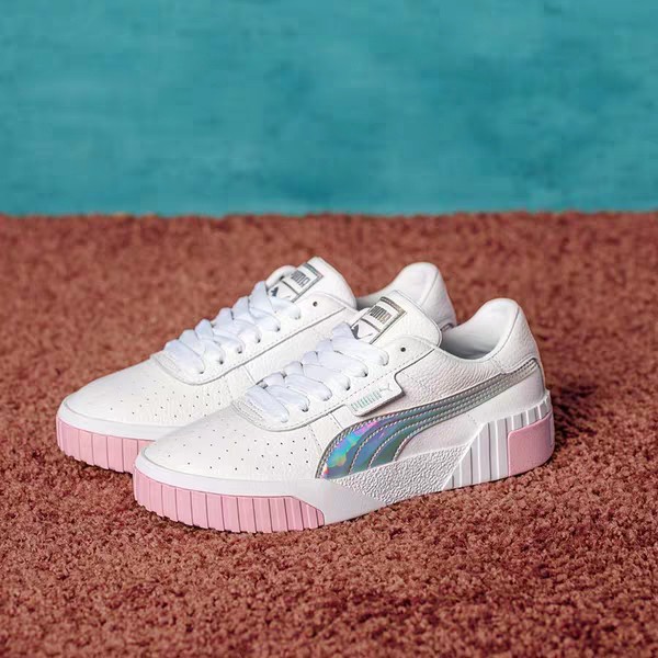 puma white pink sneakers