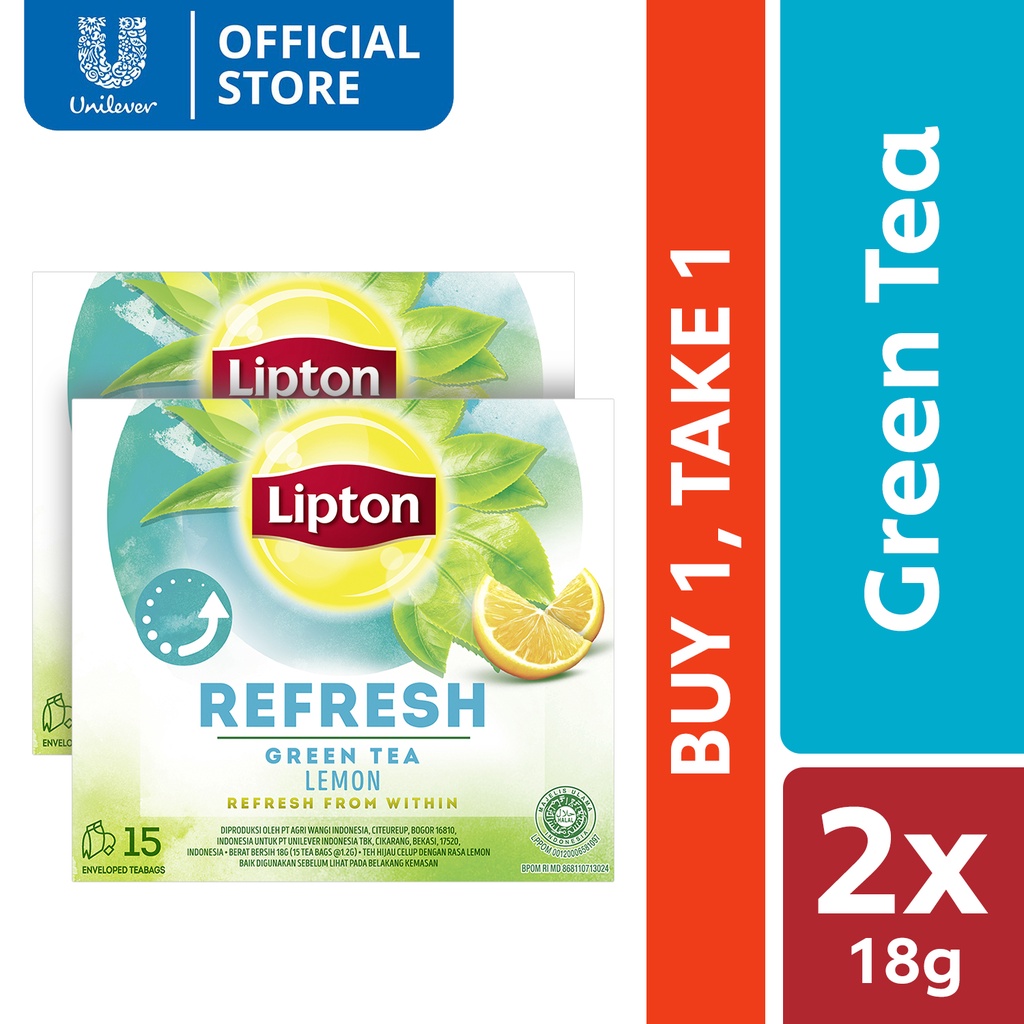 Buy 1 Take 1 Lipton Green Tea Refresh Lemon 24/18G Shopee Philippines