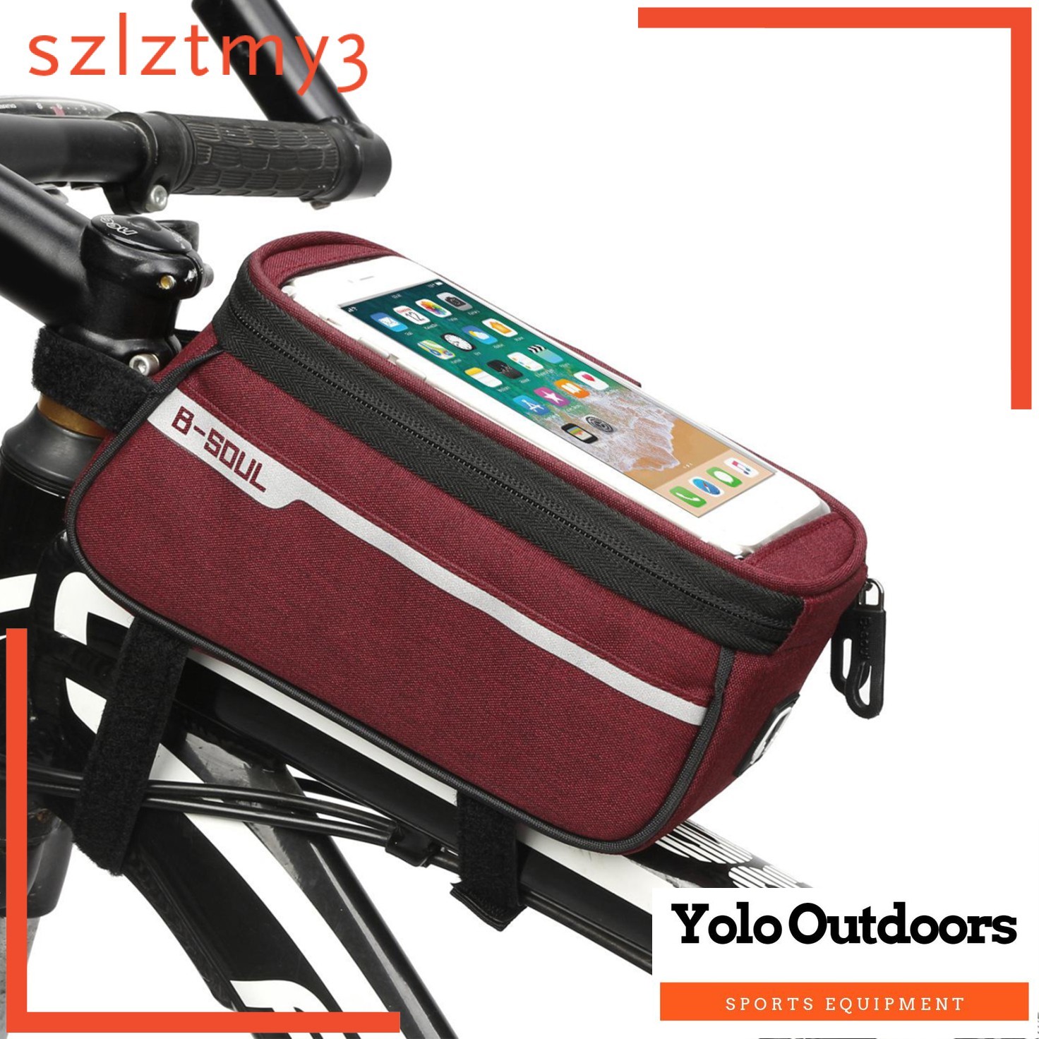 top tube bag with phone window