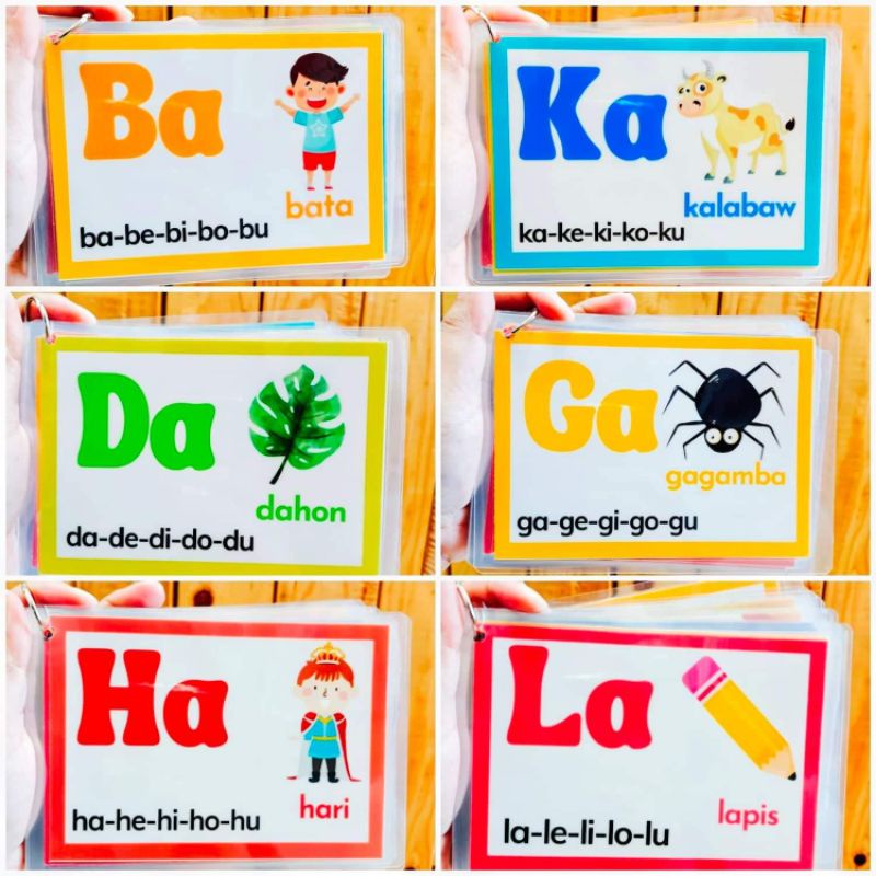 Abakada Filipino Reading Flashcards Laminated Educational Flash Cards