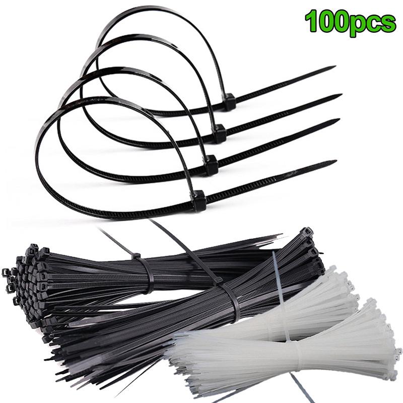 Nylon Zip Ties ( PACK OF 100) Cable Ties Strength Tie Wraps for Tying