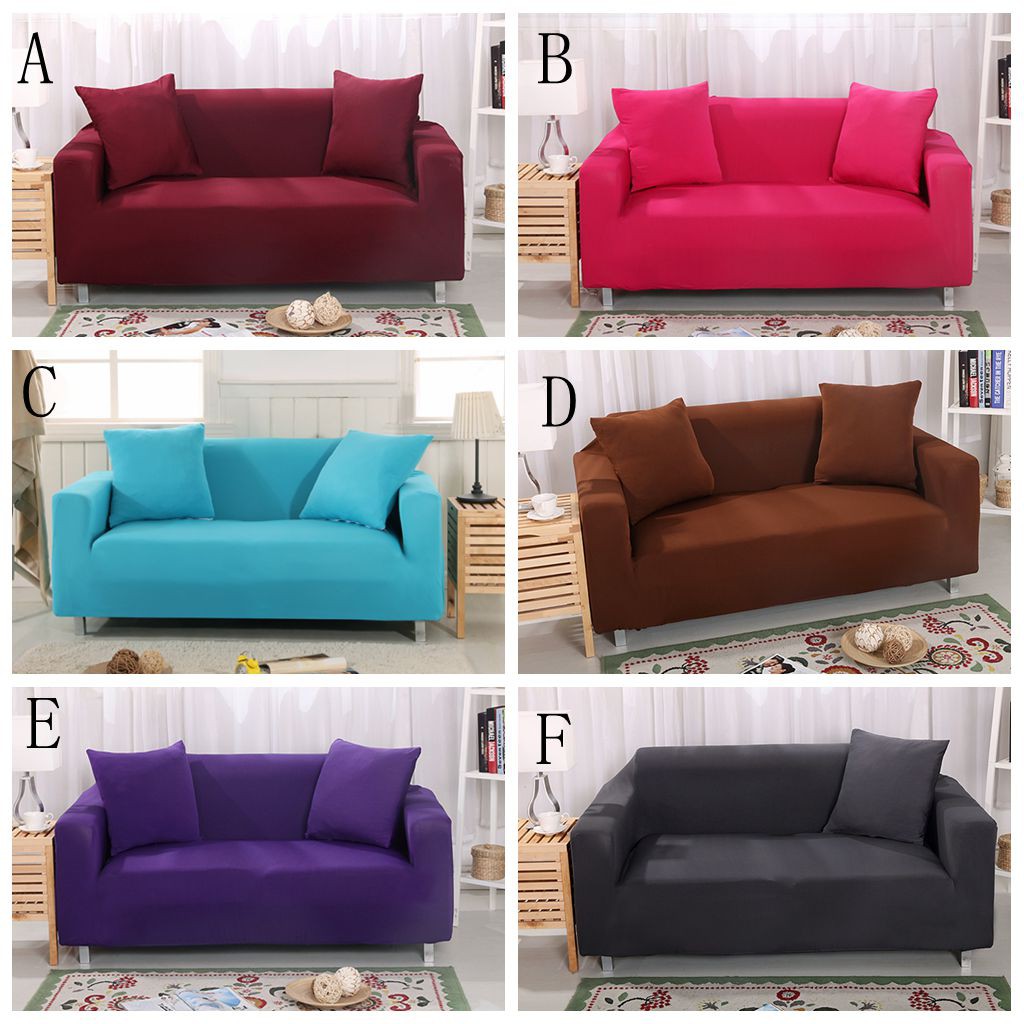 1 2 3 4 Seater Plain Color Sofa  Cover Sarung  Sofa  Murah 