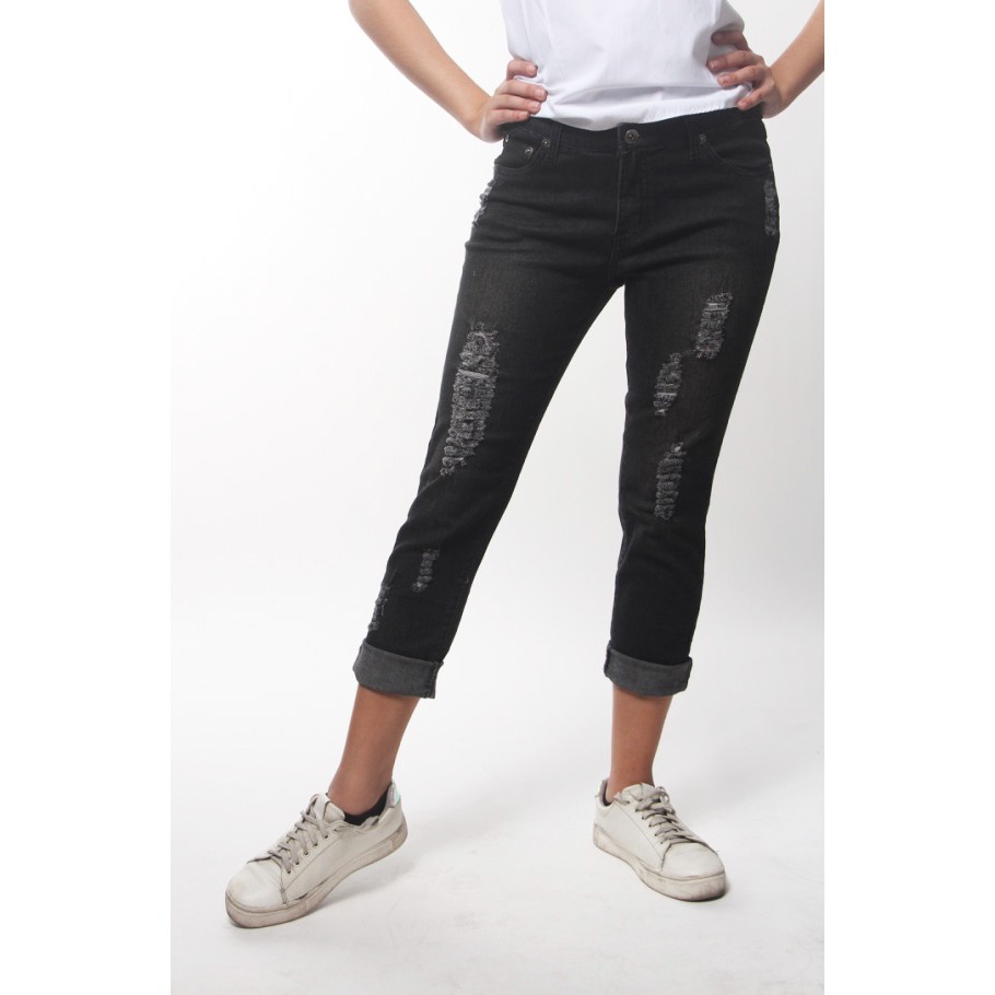 jeans with folded bottom