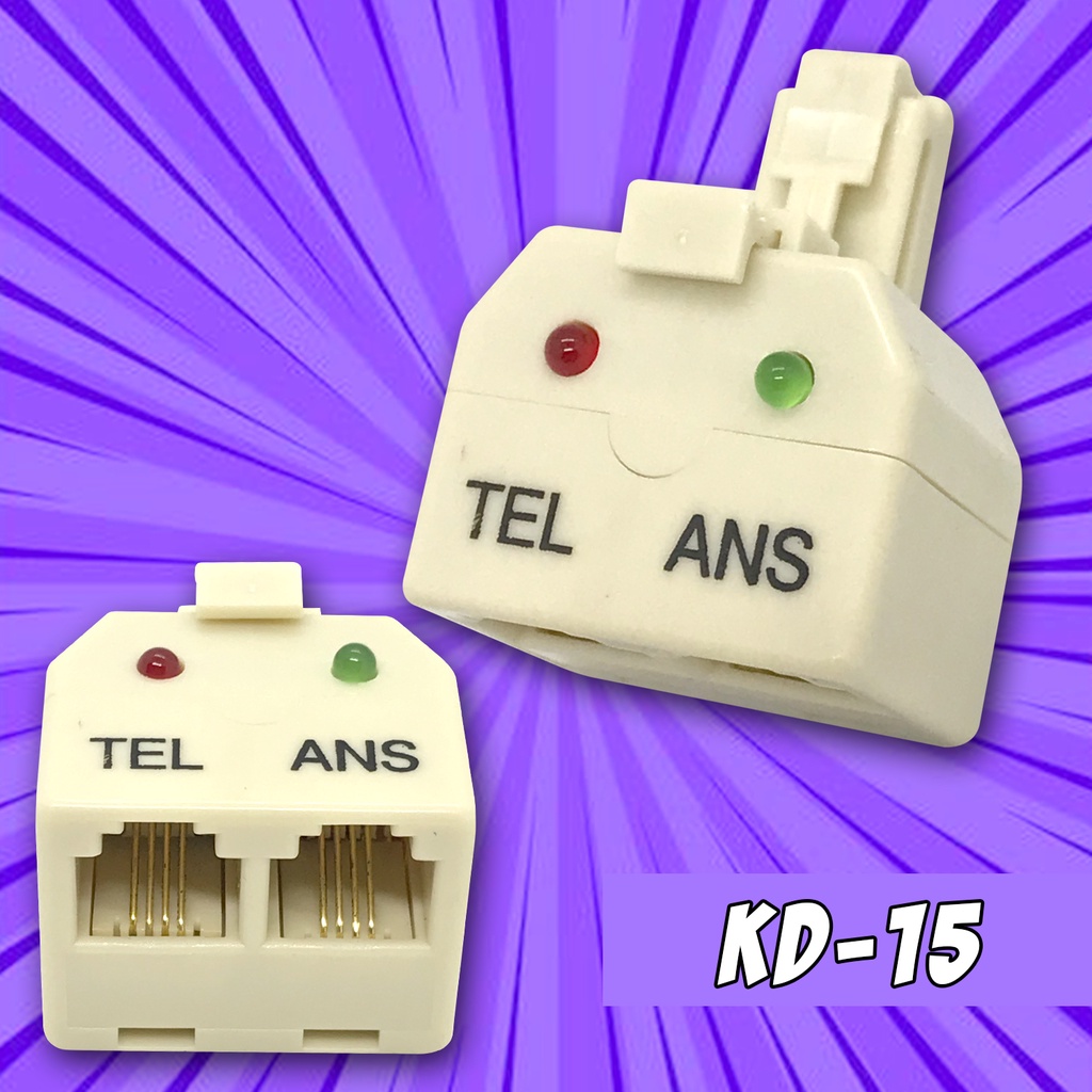 RJ11 6P4C 2 Way Outlet Telephone Jack Line Splitter Adapter Shopee