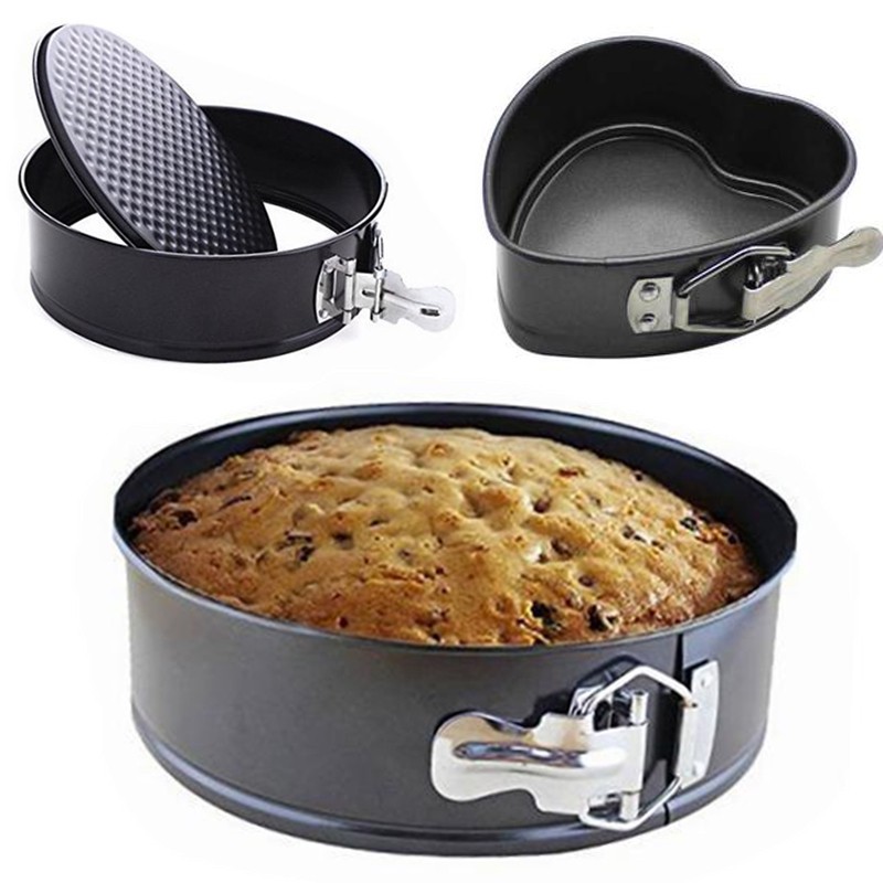 4/7/8/10 Inch Heart Round Shape Metal Baking Pan Round Pastry Bread Cake Mold Kitchen Baking Tool