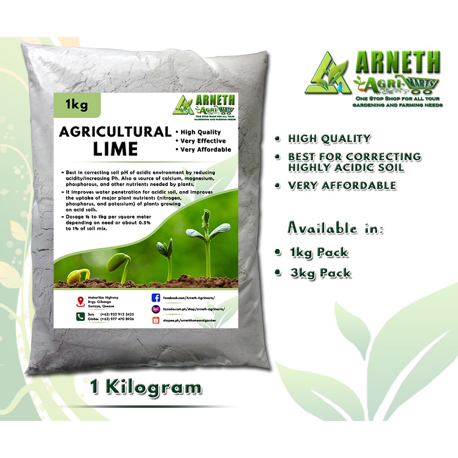 AGRICULTURAL LIME ORGANIC FERTILIZER 1KG Shopee Philippines