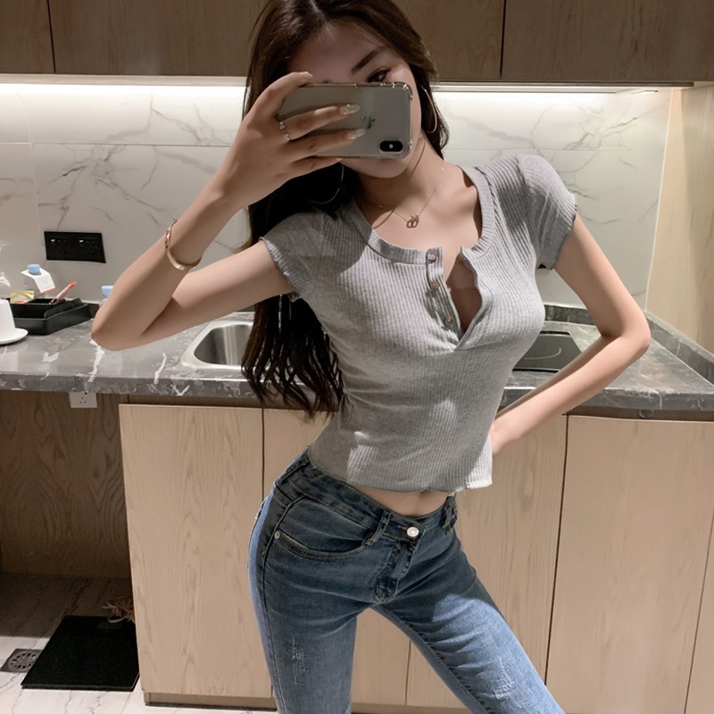 tight button shirt