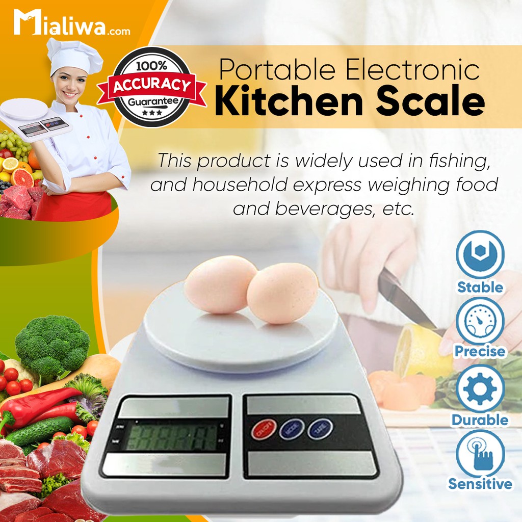 Digital Kitchen Weighing Scale For Food, Portable Electronic LCD