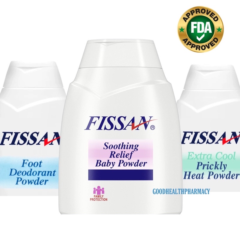 FISSAN POWDER Prickly Heat, Foot Deodorant and Soothing Relief Baby 25G 50G 100G Shopee