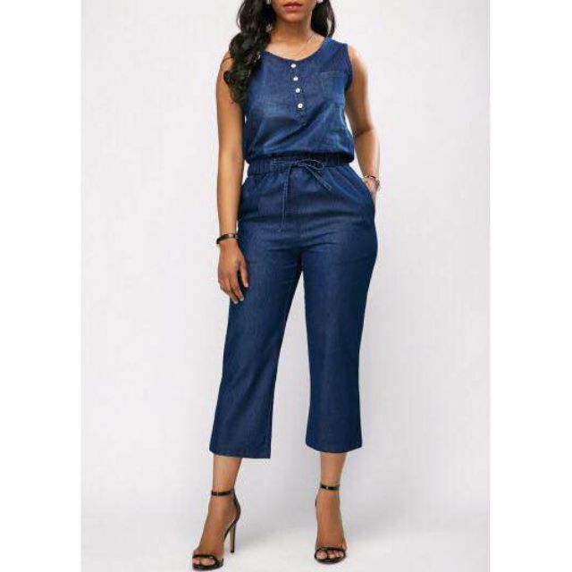 denim jumpsuit only