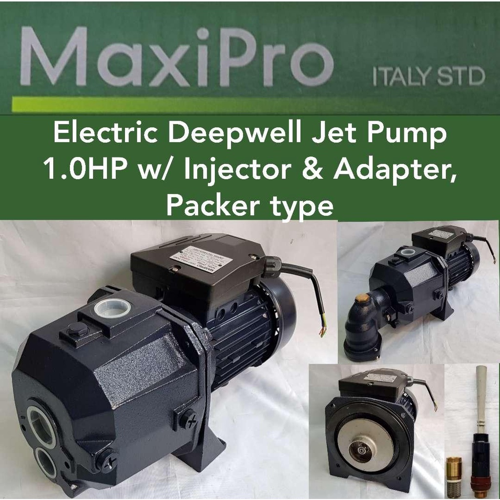 MAXIPRO Electric DEEPWELL Water Pump 1.0HP with Injector & Adapter