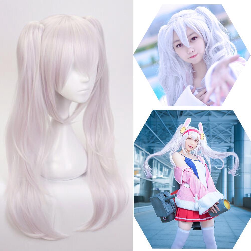 Japanese Anime Azur Lane Laffey Bilan Hangxian Cosplay Wig 2 Ponytails Medalex Rs