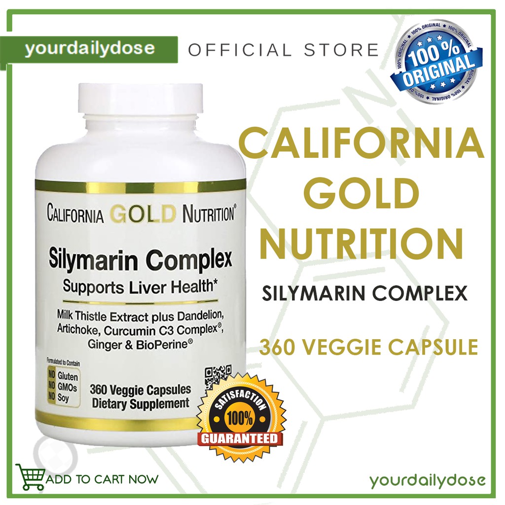 California Gold Nutrition Silymarin Complex Liver Health Milk Thistle ...