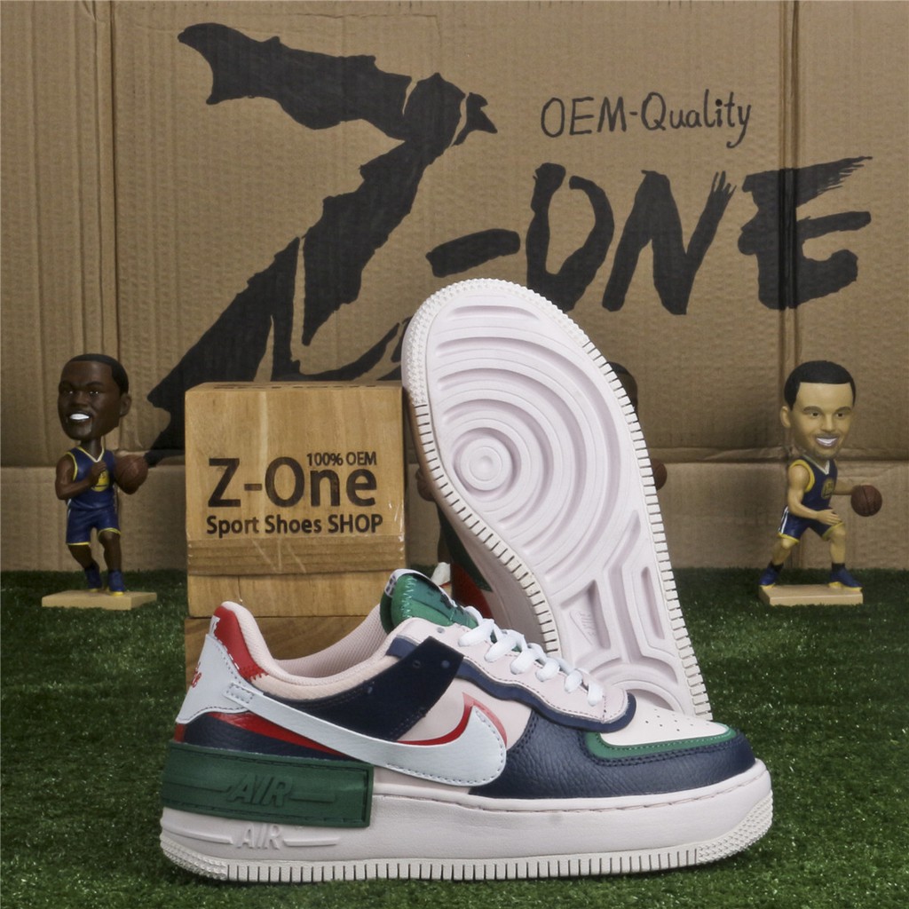 Nike Air Force 1 SHADOW AF1 Skate shoes casual shoes Sneakers for women Sea  blue | Shopee Philippines