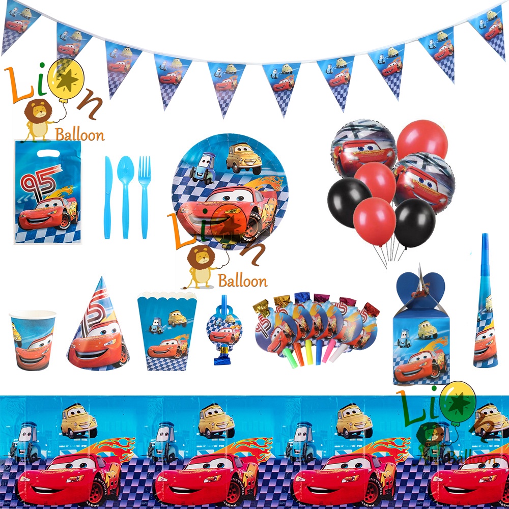Cars Lightning McQueen Theme Party Needs Party Supplies Boy Birthday