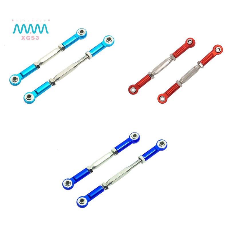 2Pcs Metal Adjustable Steering Linkage Servo Link Pull Rod for Traxxas