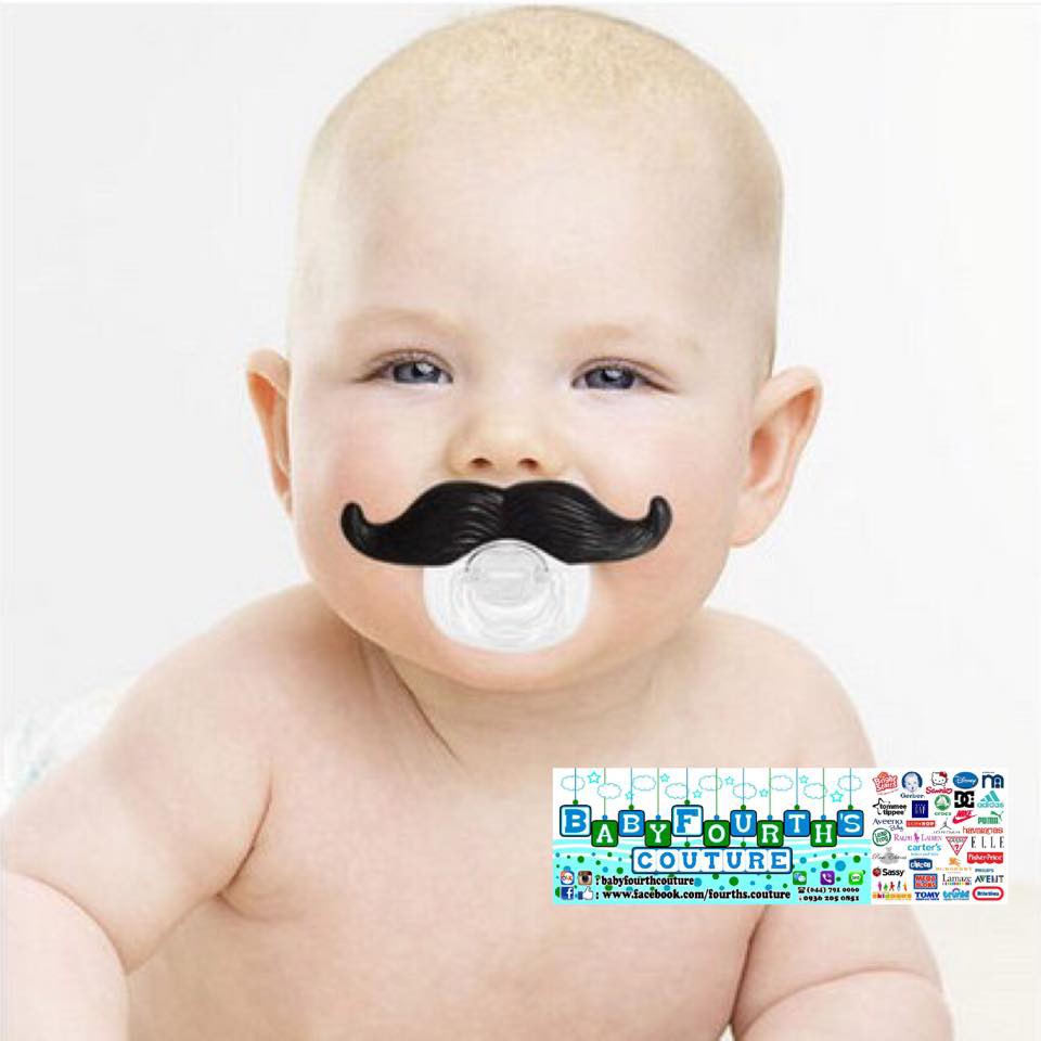 baby mustache pacifier