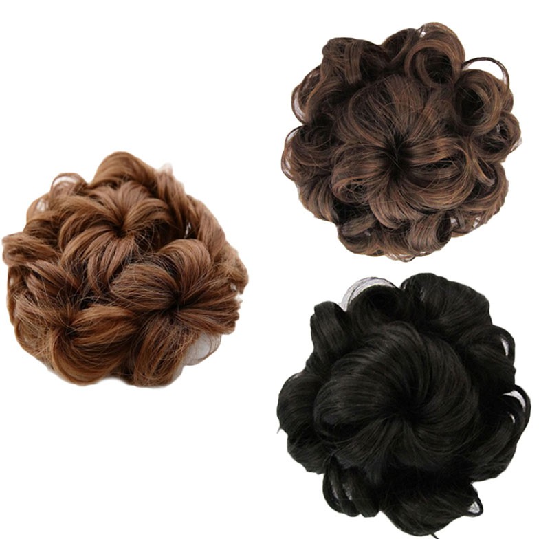 Surui Scrunchie False Hair Curly Up Do Bun Hairpiece Shopee