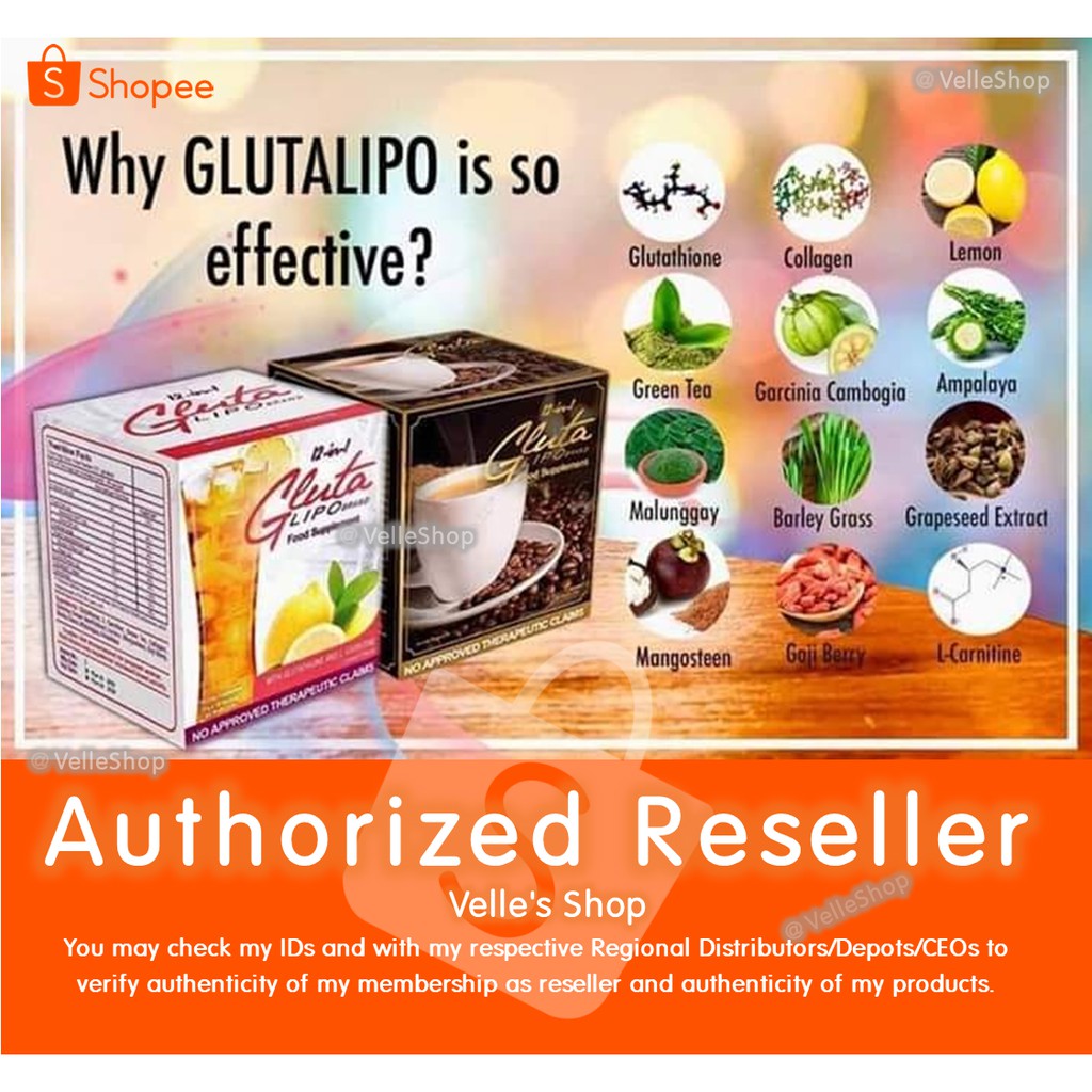 GlutaLipo Coffee and Juice (Per Sachet) Shopee Philippines