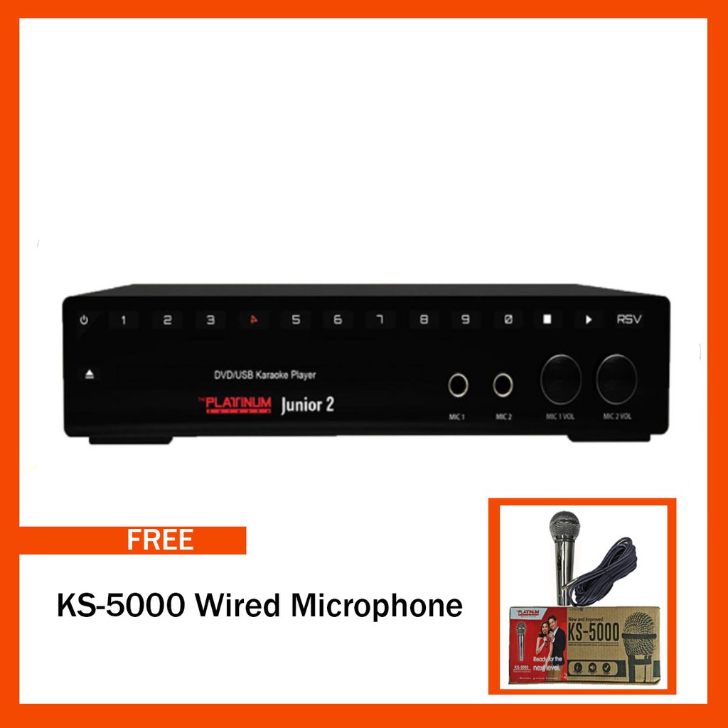 The Platinum Junior 2 KS10 DVD/Karaoke Player/ KS 5000 Mic Shopee