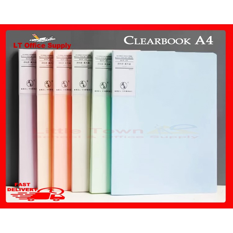 Molandi A4 pastel colored clearbook 80 pockets to 160 pages Shopee