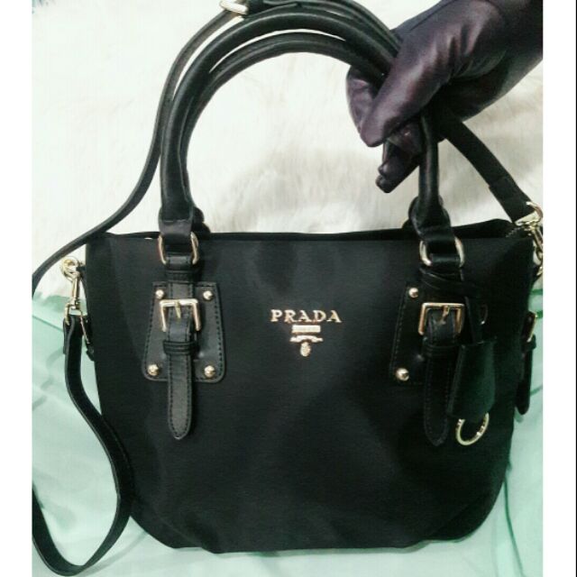 Prada Authentic Two-way Nylon handbag | Shopee Philippines