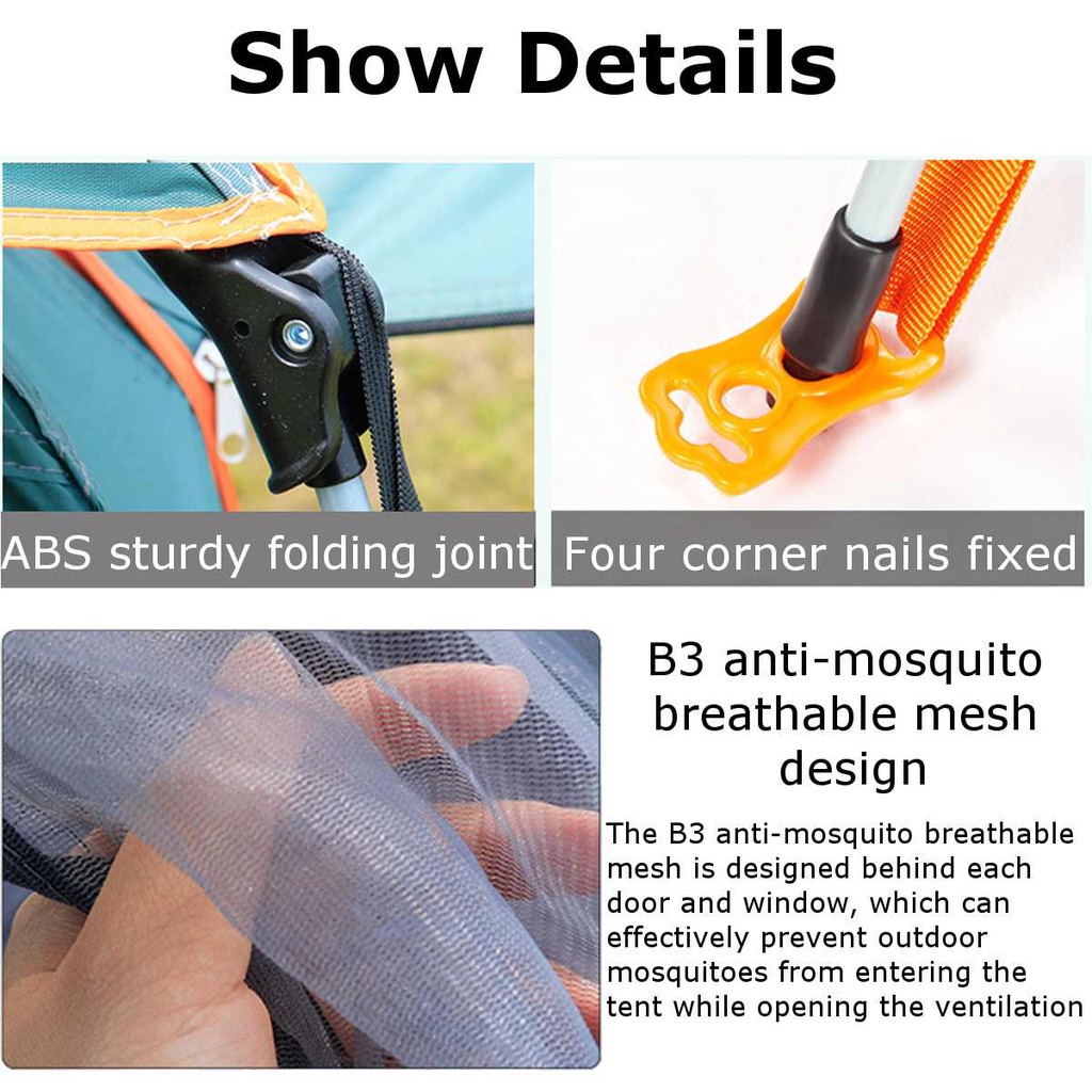 GOTURE Automatic 5-7 Person Tent Portable Outdoor Tent Foldable Camping Family Tent - Image 5