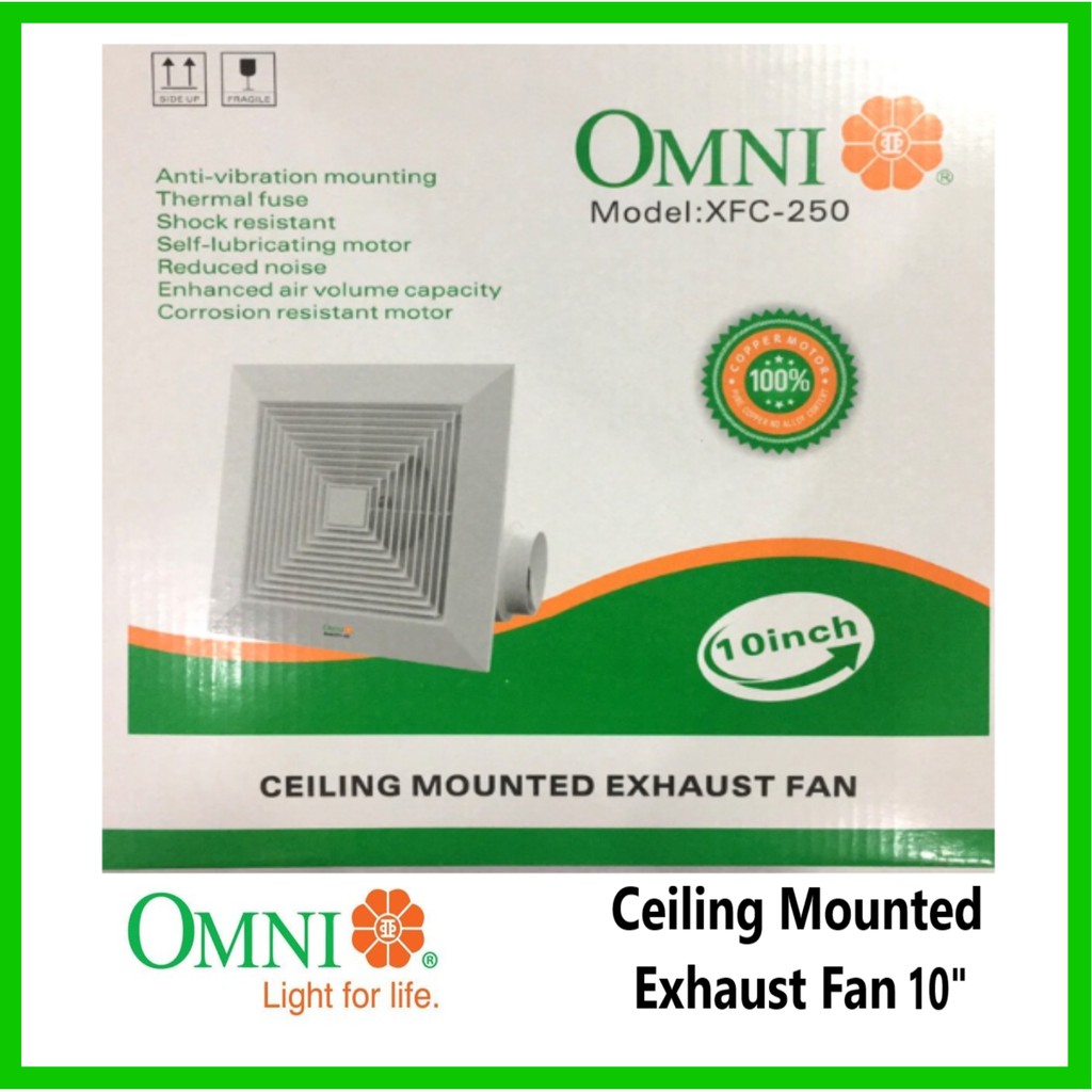 Omni Ceiling Mounted Exhaust Fan 10 Inches Or 12 Inches Original