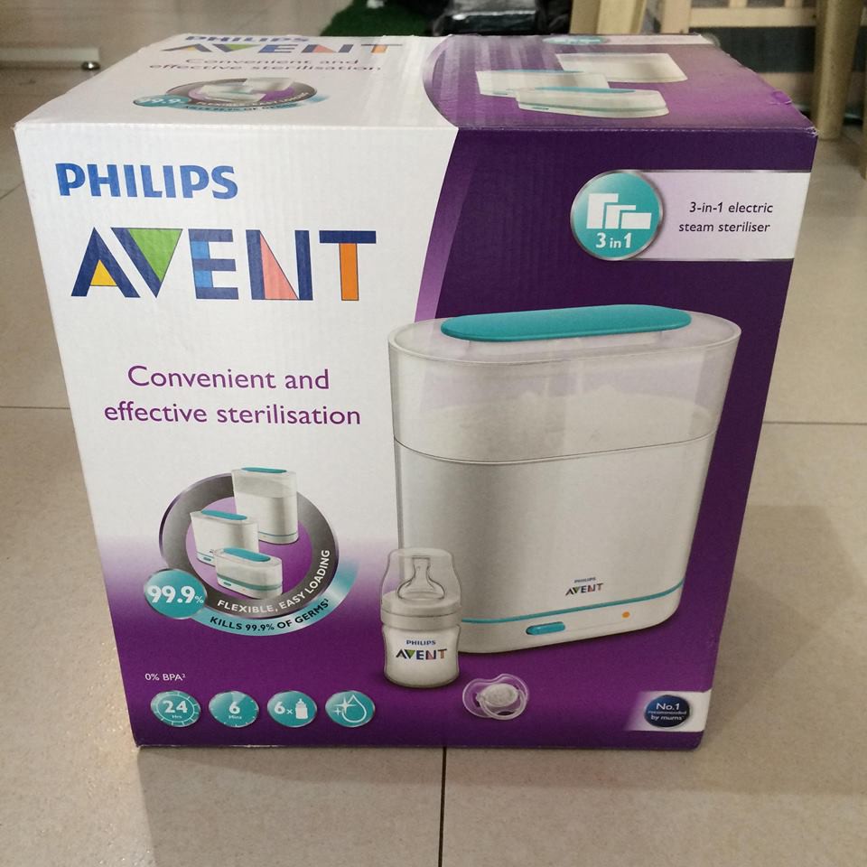 Baby Philips Avent 3in1 Electric Steam Sterilizer White One Size 220