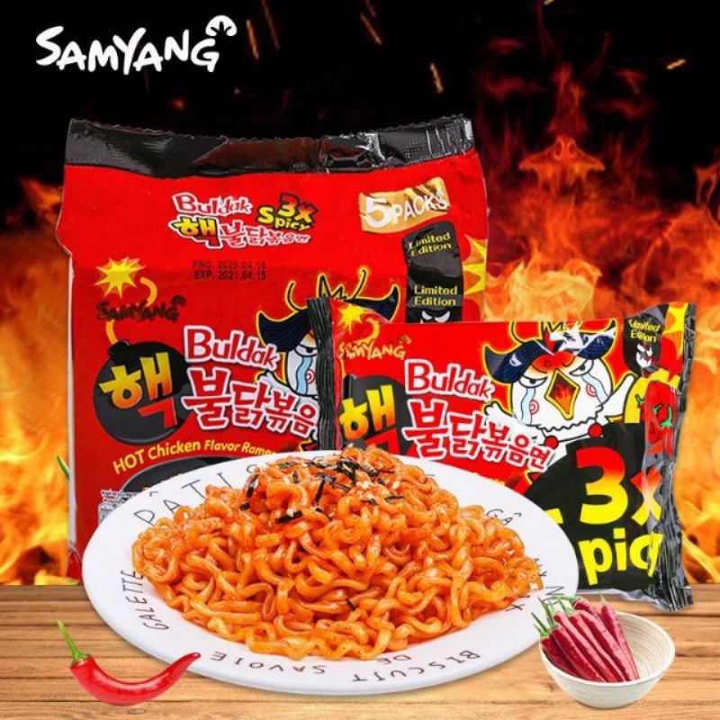 Samyang 3x Spicy Fire Noodles Hot Chicken Flavor Buldak Ramen 140g