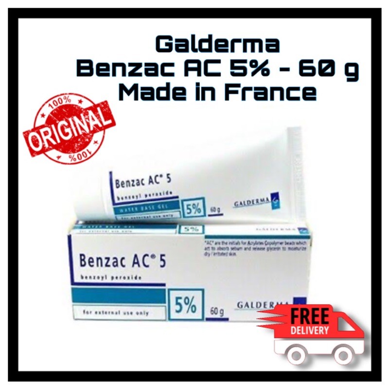 Galderma Benzac Ac 5 60g Benzoyl Peroxide Big Tube Shopee Philippines