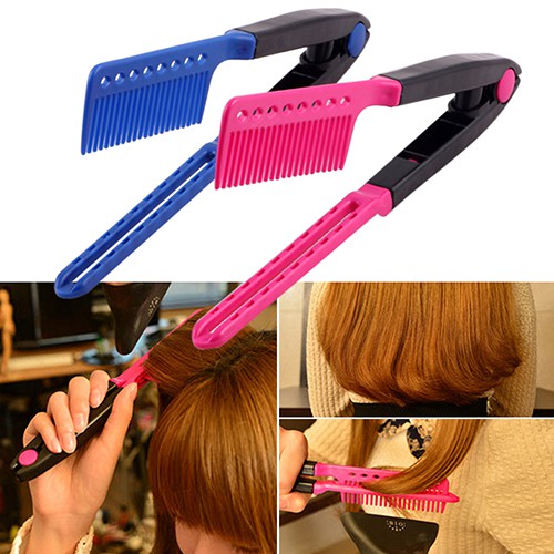 V Type Hair Straightener Comb Diy Salon Hairdressing Styling