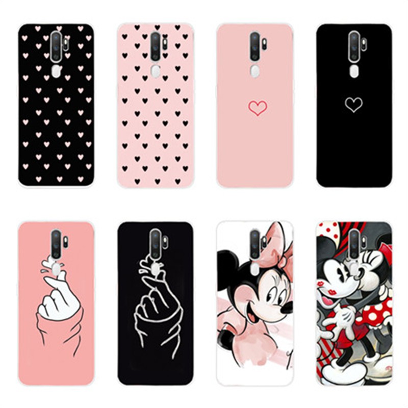 Clear Cases Oppo A3s A12 A5s A5 A7 A9 2020 A31 Heart Love Minnie