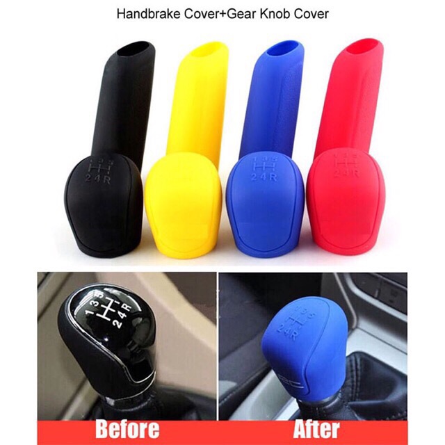 sourcingmap Car Universal Pink Silicone Gel Nonslip Hand Brake Lever Cover 