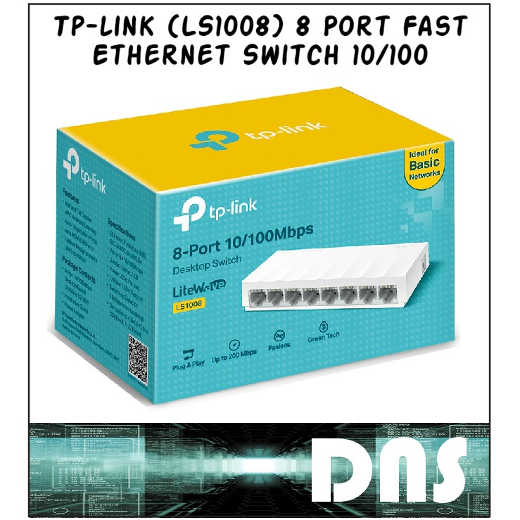 Tplink (LS1008) 8 Port Fast Switch 10/100 / SWITCH HUB / HUB / DESKTOP SWITCH