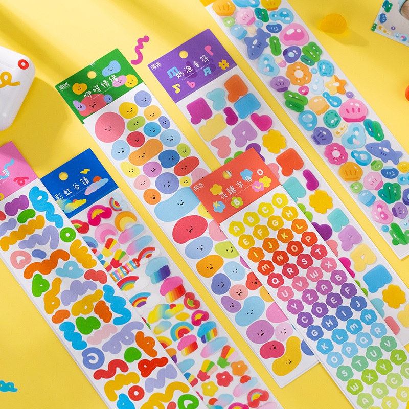 Colorful Letter Stickers Alphabet Stickers Cardstock Stickers A To Z