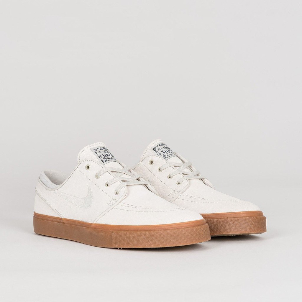 nike sb janoski light bone & gum suede skate shoes