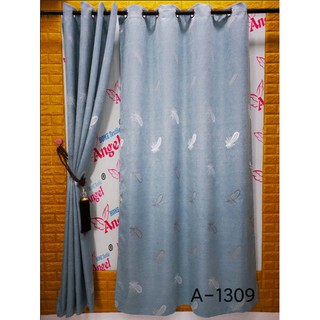 Feather Print semi-blackout curtains a-1309 #9