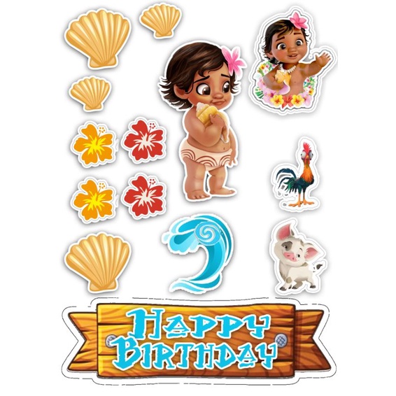 Baby Moana Cake Topper Set Shopee Philippines