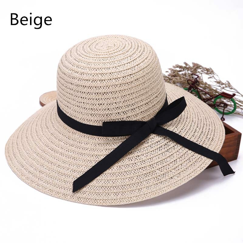 beach hat with bow