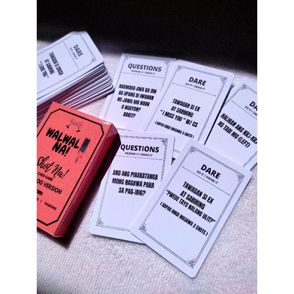 WALWAL NA Shot Na Card Game TAGALOG Ver Shopee Philippines