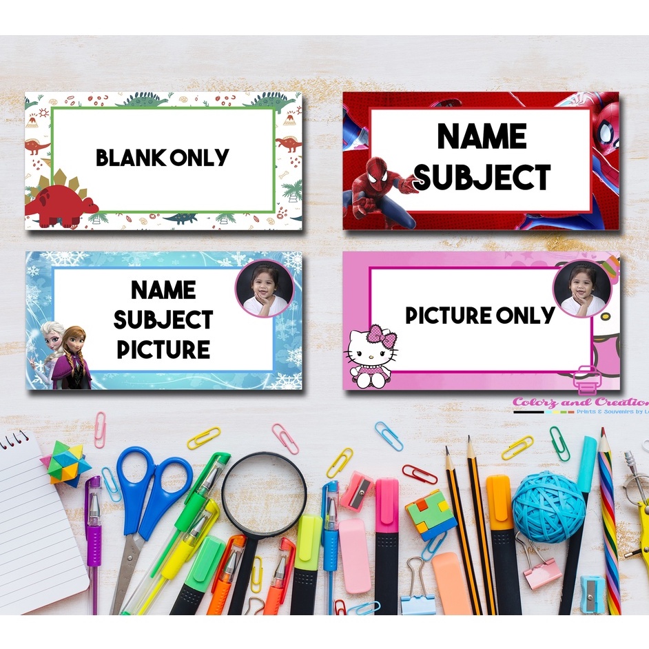 Personalized Sticker For Notebook Subject Stickers Name Stickers 