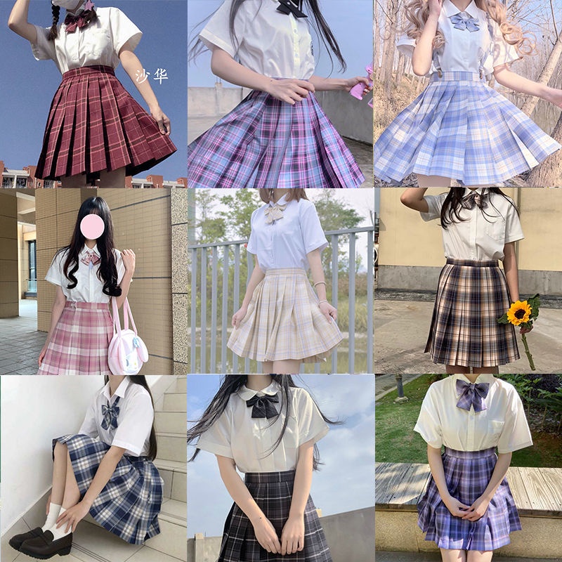 2022new School Girl Uniform Pleated Skirts Japanese School Uniform High